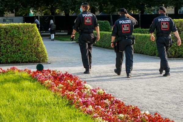 Police Officers check a Park | Buy this image