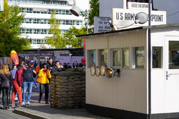 Tourists at Checkpoint Charlie | Buy this image