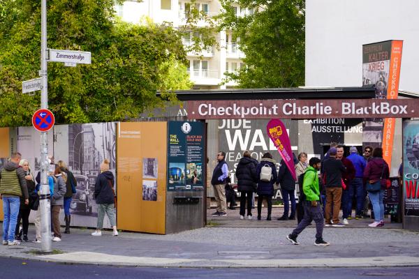 Tourists at Checkpoint Charlie | Buy this image