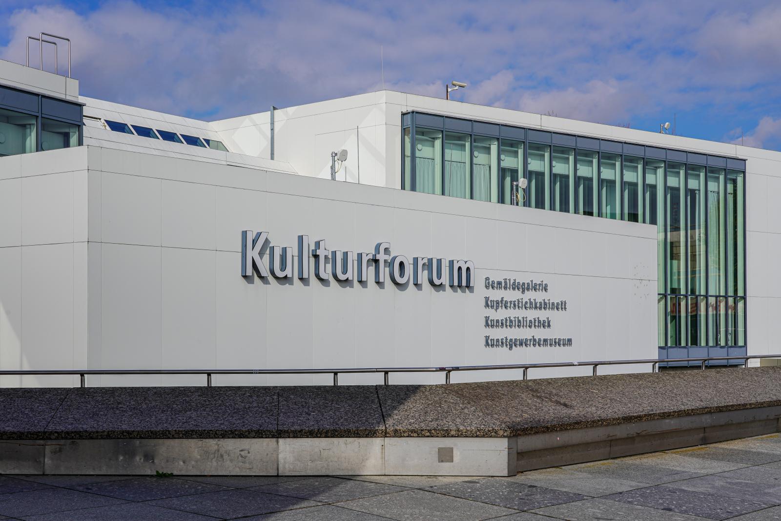 At the Main Entrance to the Kulturforum Berlin