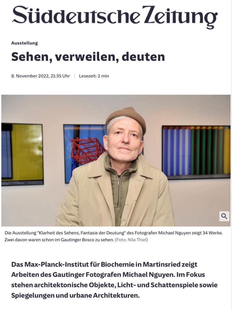 Seeing, lingering, interpreting: Exhibition Report in the Süddeutsche Zeitung