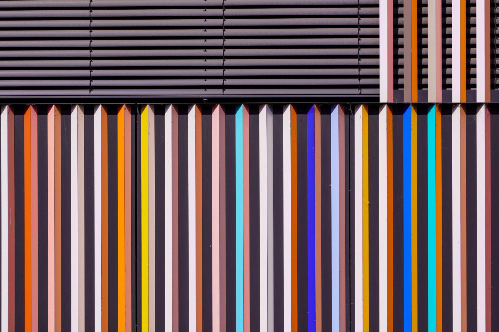 Palette of Urbanity: Vibrant, pencil-like Design