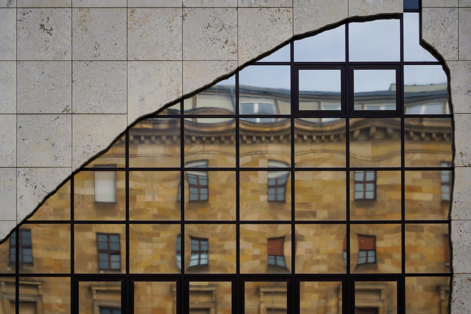 Image from Facades Architecture (2) <br /> Fascination of the Faces of Buildings -  Mannheim, Germany  # 4004 8/2023 Reflections in the...