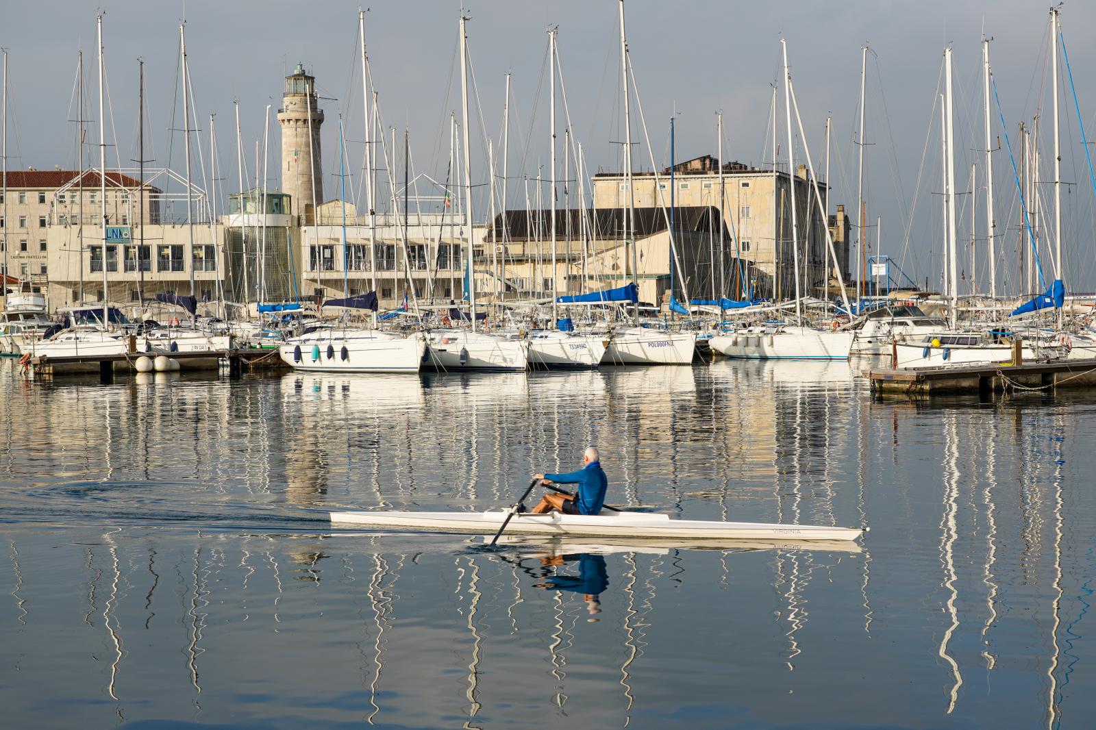  Trieste, Italy # 4110 12/2023 ...he rower&#39;s steady pace.