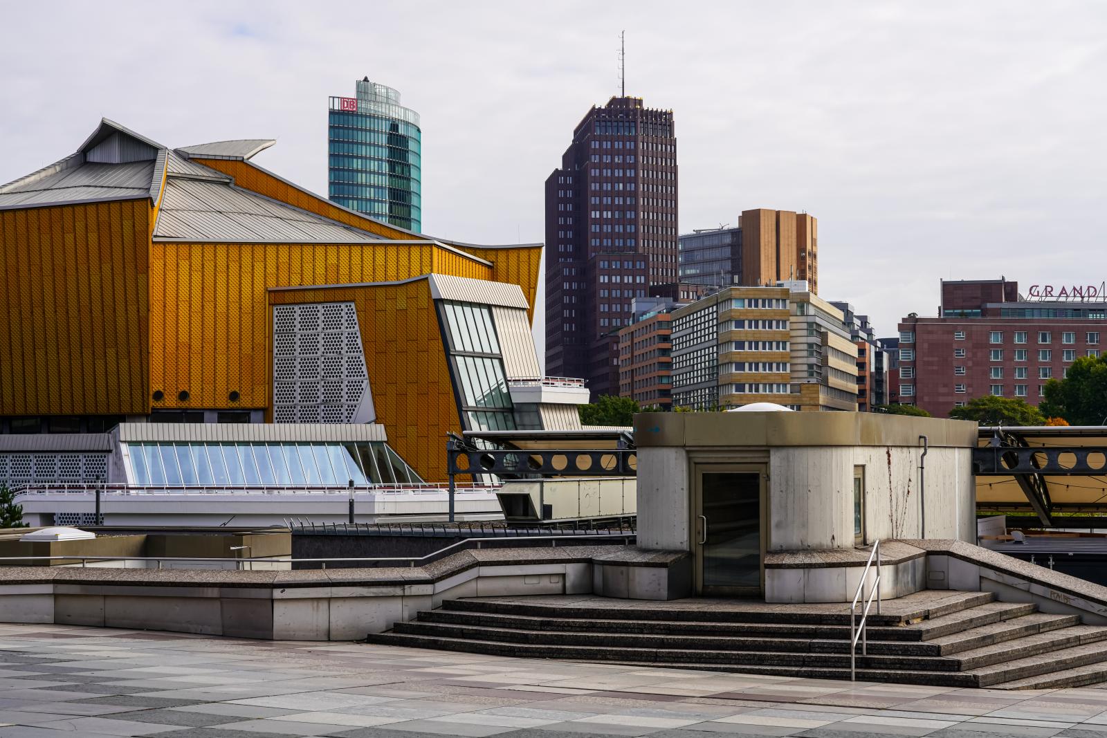 Berlin: Philharmonie Building and Skyscrapers