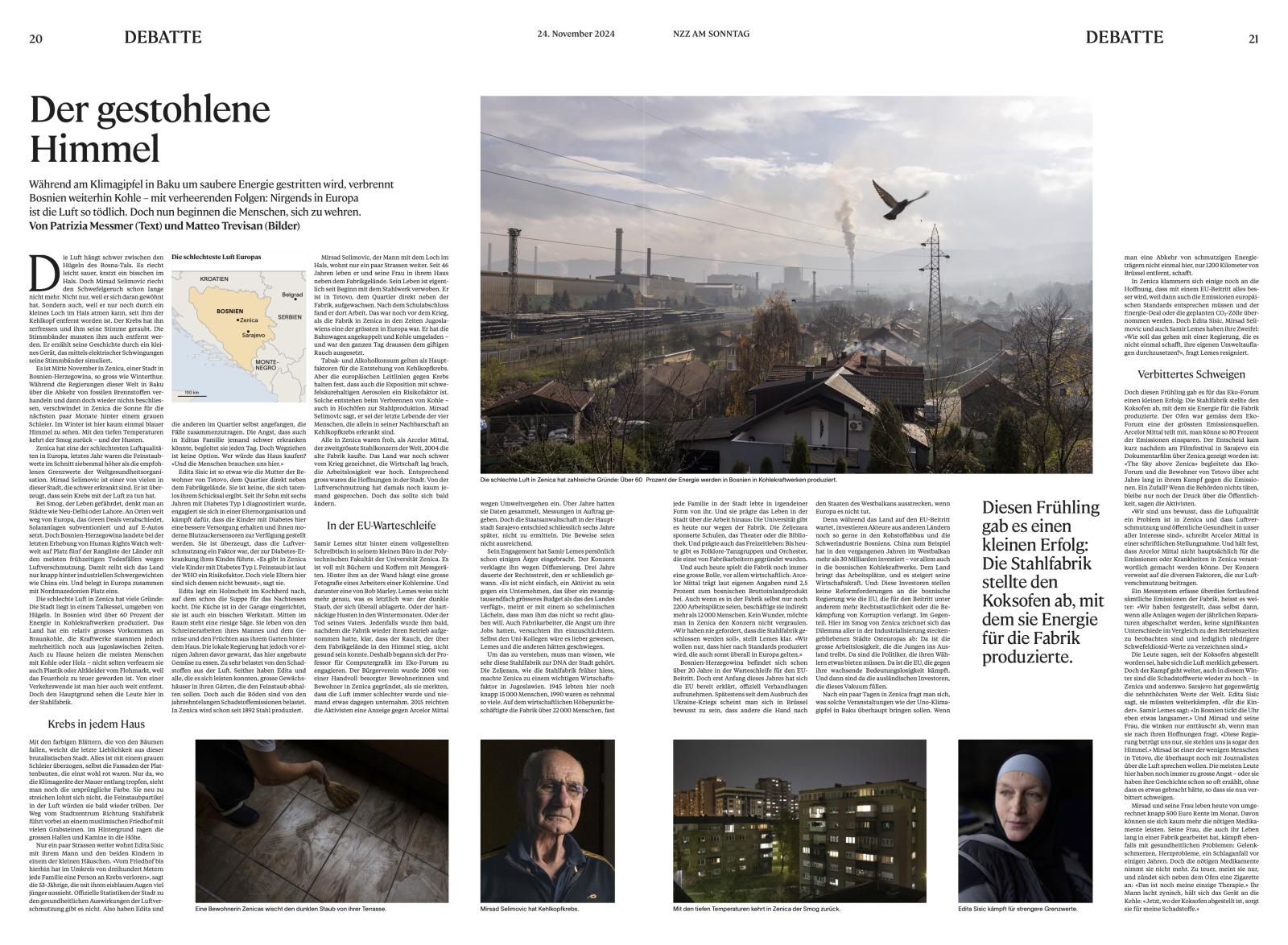 Publication in the Swiss/German...y photographer Matteo Trevisan 