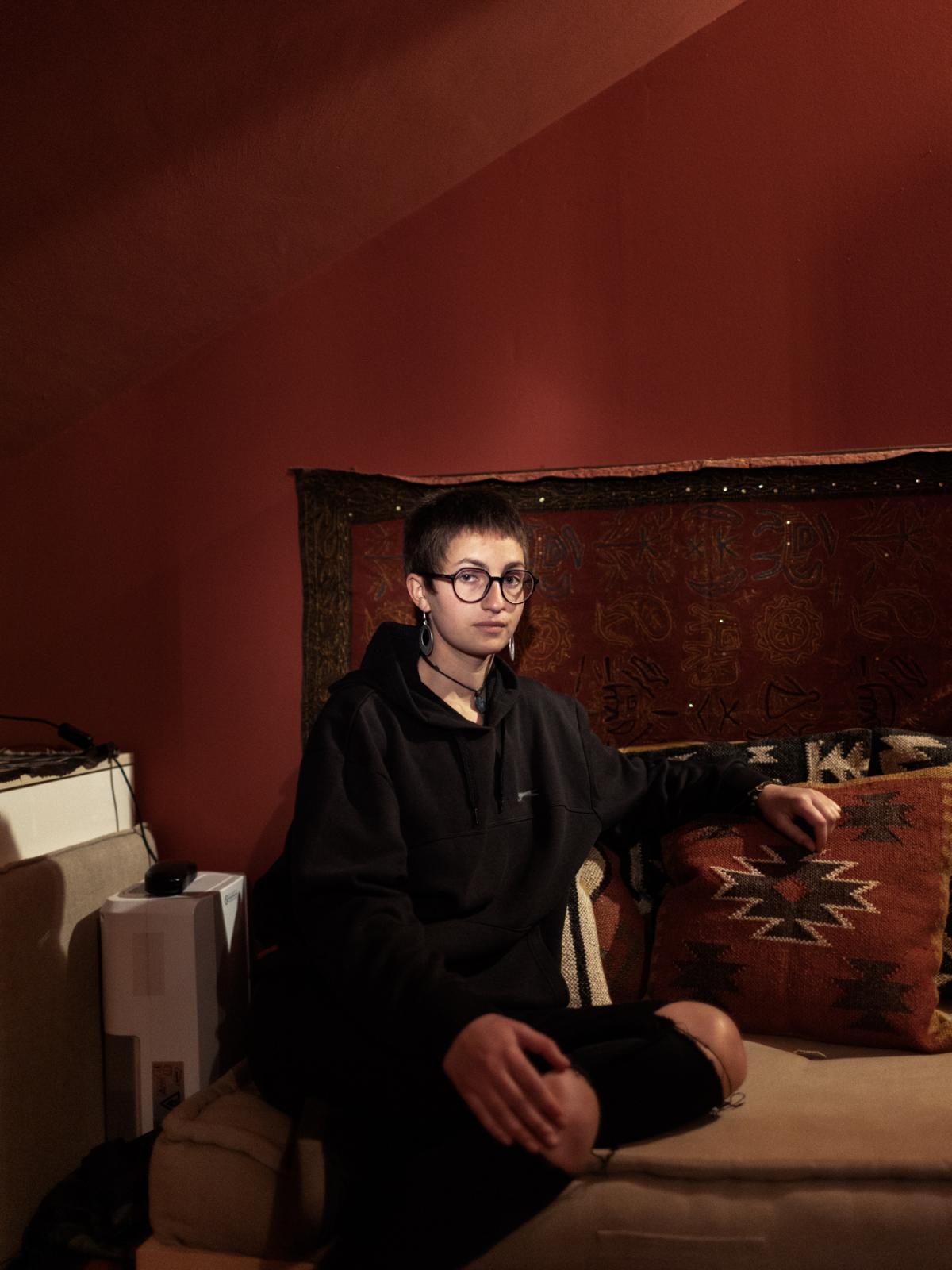 We are still dreaming - on going - Sofia, 21, inside her room in the village of Avigliana....