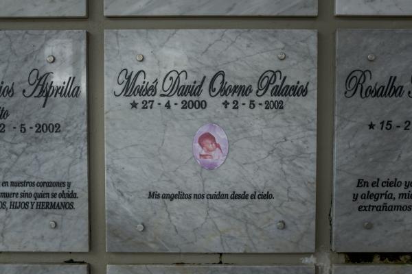 The violated territory, the isolation of the communities in Medio Atrato, Colombia - The tomb of little Moises David who died when he was two years old in &quot;The...