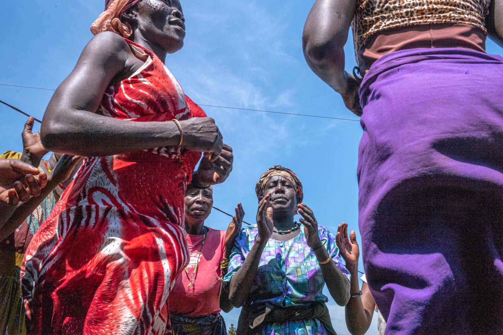 Karamoja women dancing in Uganda 