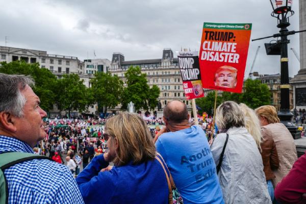 Trump protest in London  - 