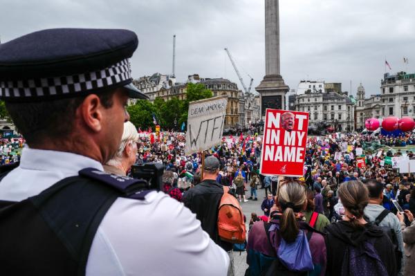 Trump protest in London  - 