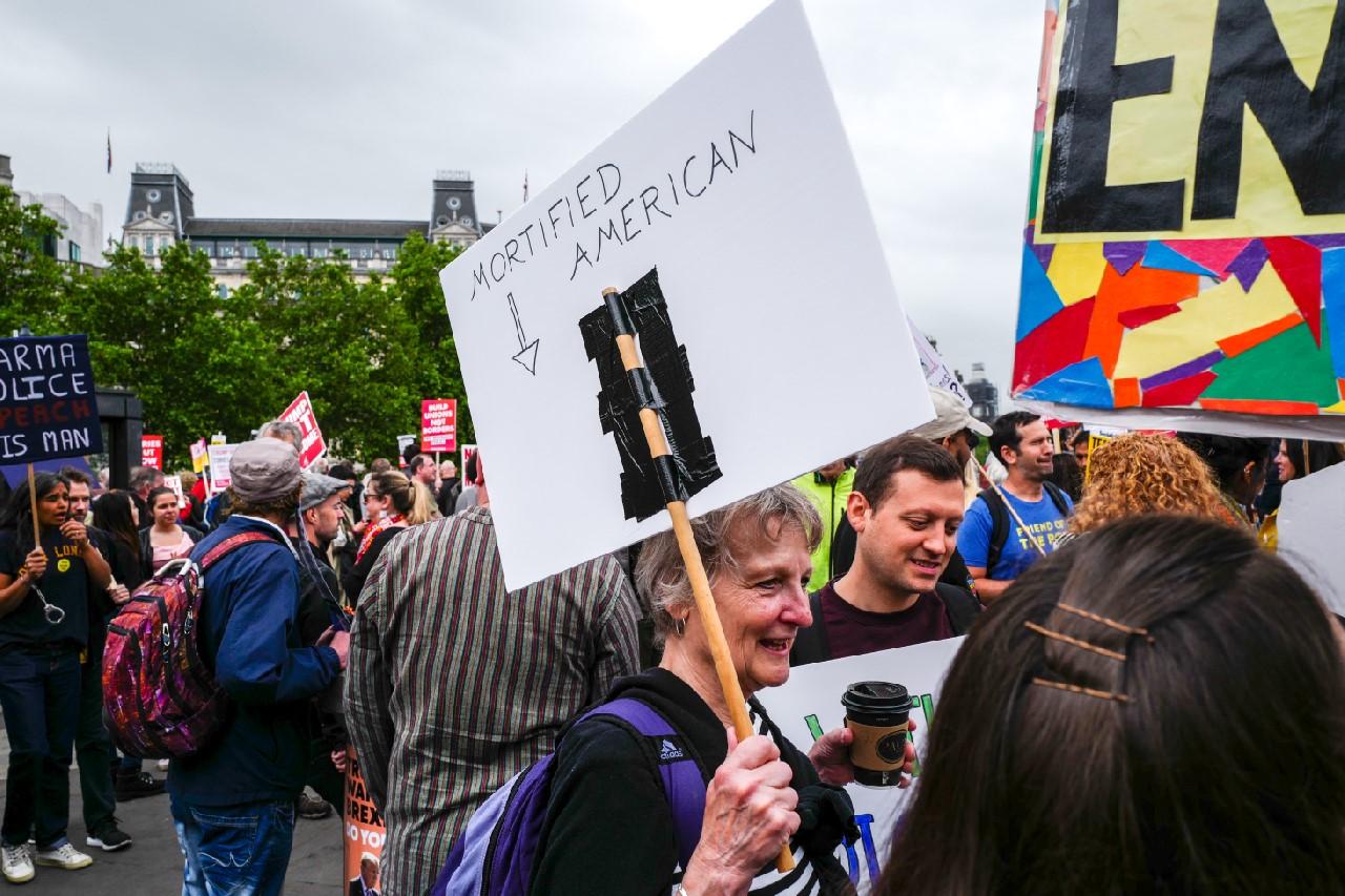 Trump protest in London 