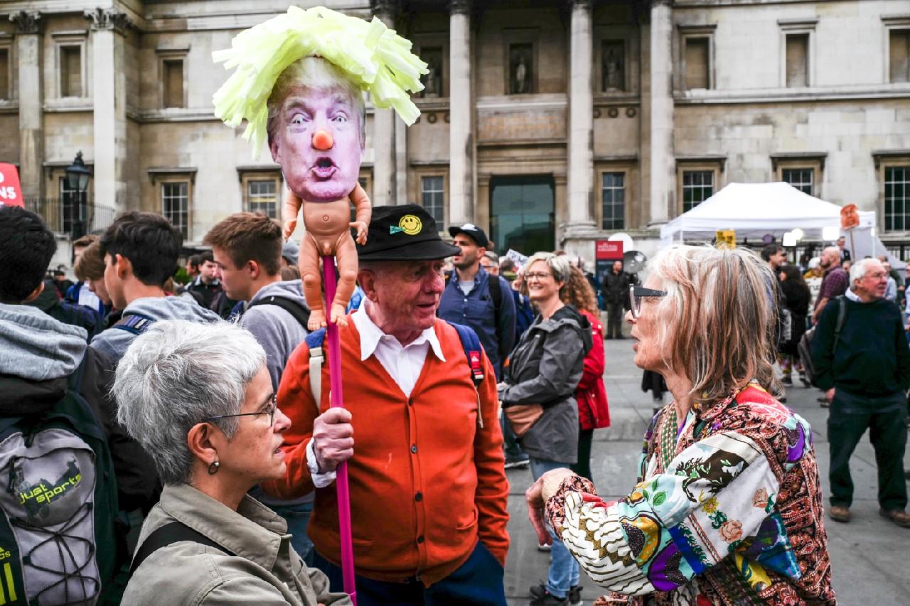 Trump protest in London 