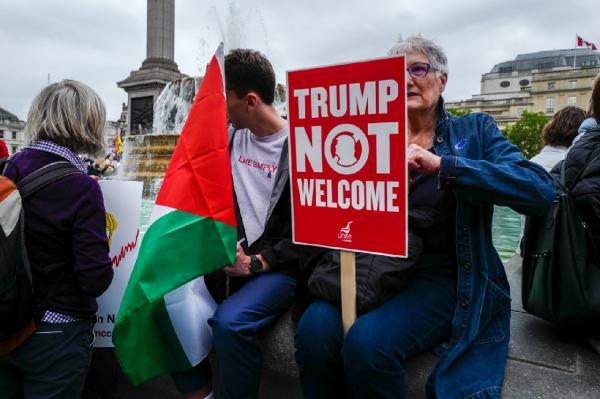 Trump protest in London  - 