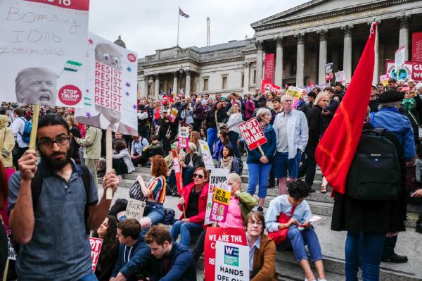 Trump protest in London  - 