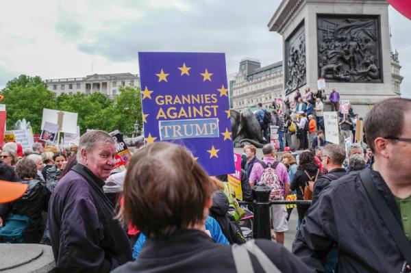 Trump protest in London  - 