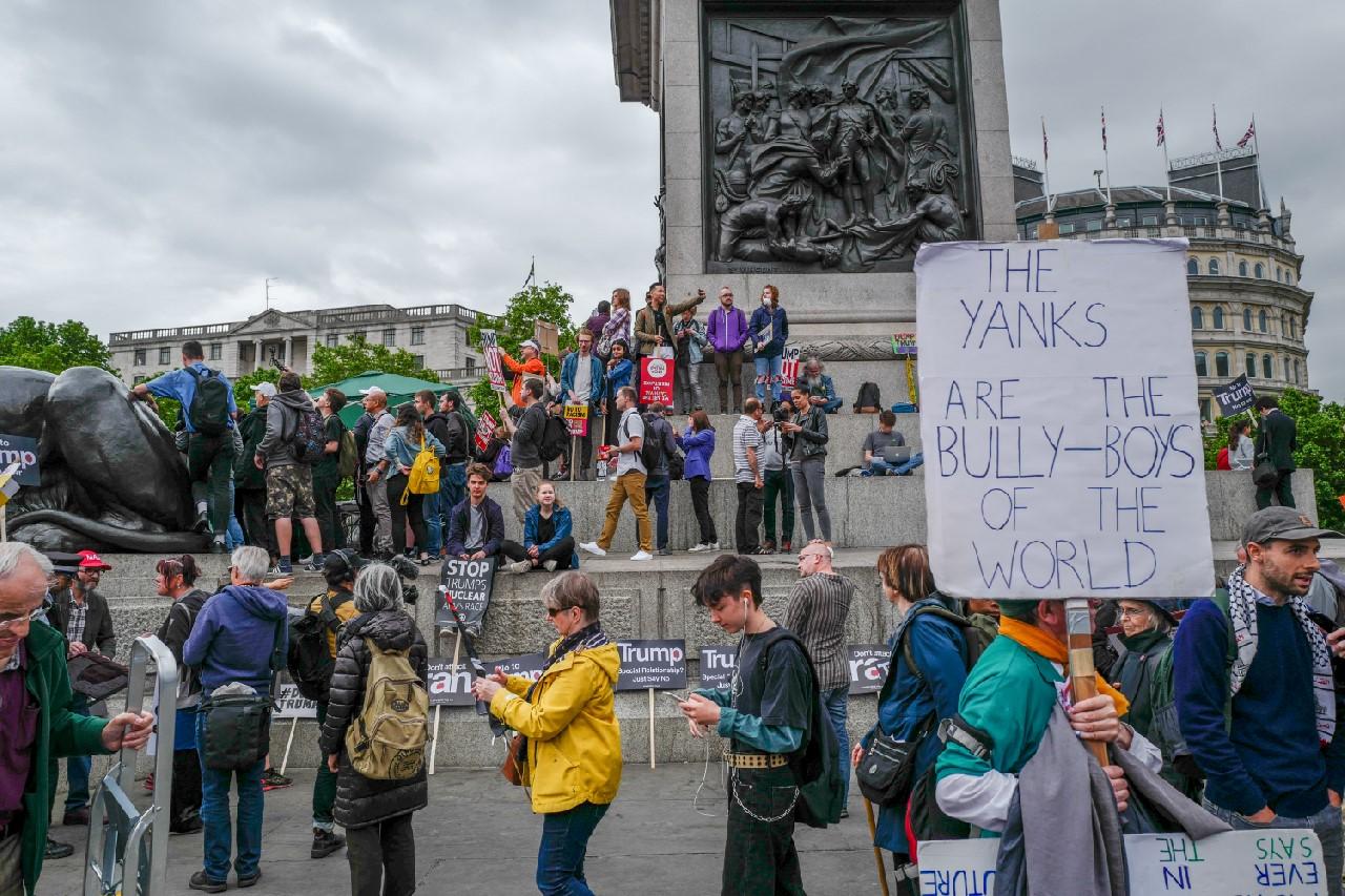 Trump protest in London 