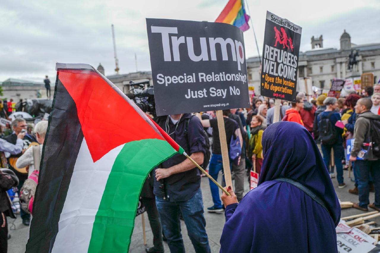 Trump protest in London 