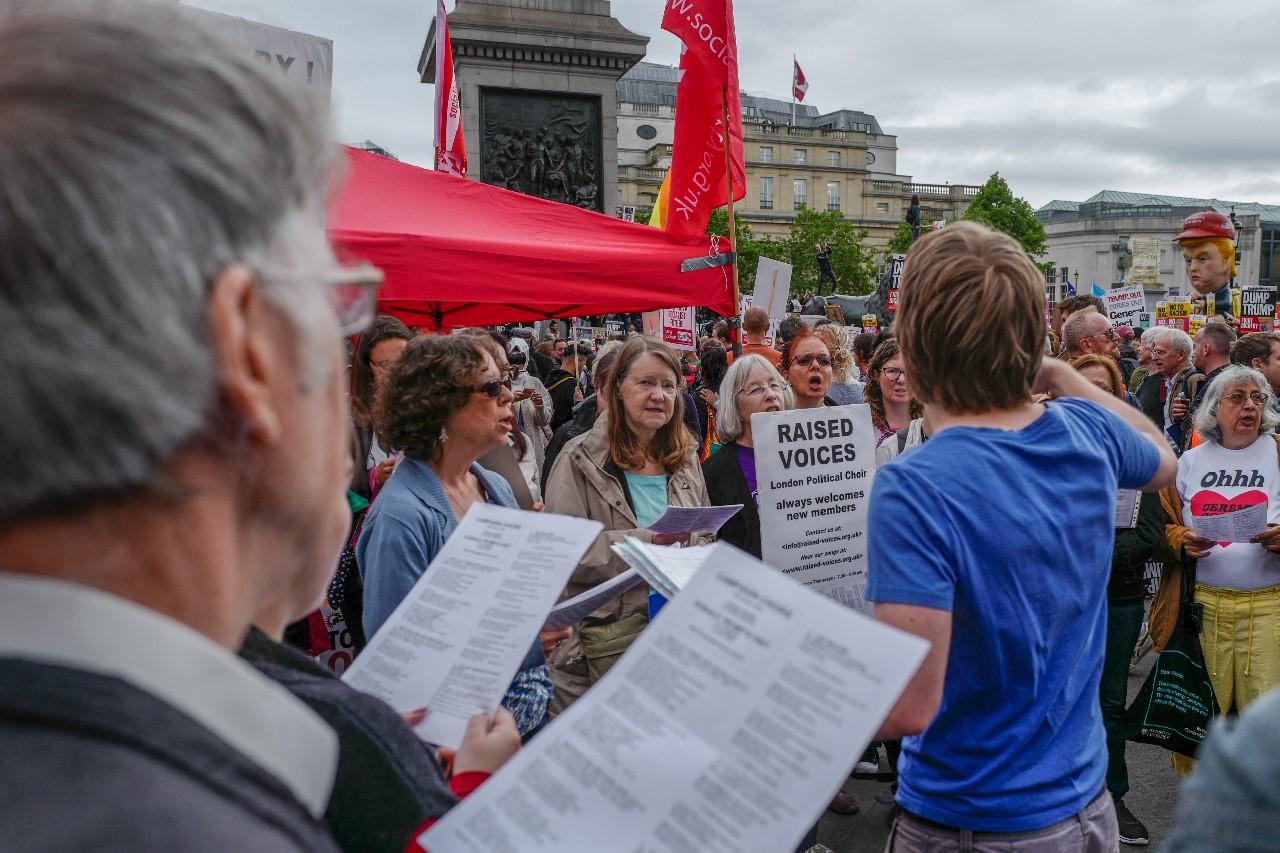 Trump protest in London 