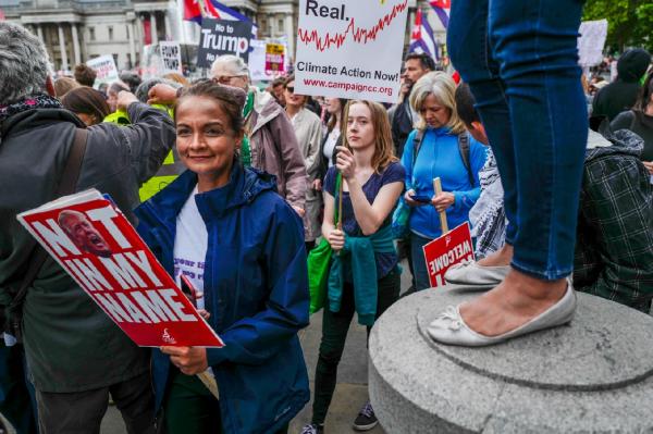 Trump protest in London  - 