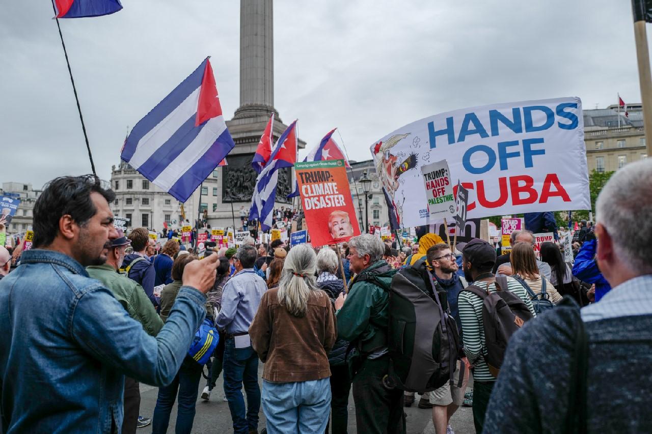 Trump protest in London 