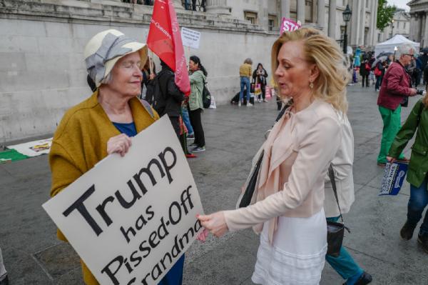 Trump protest in London  - 