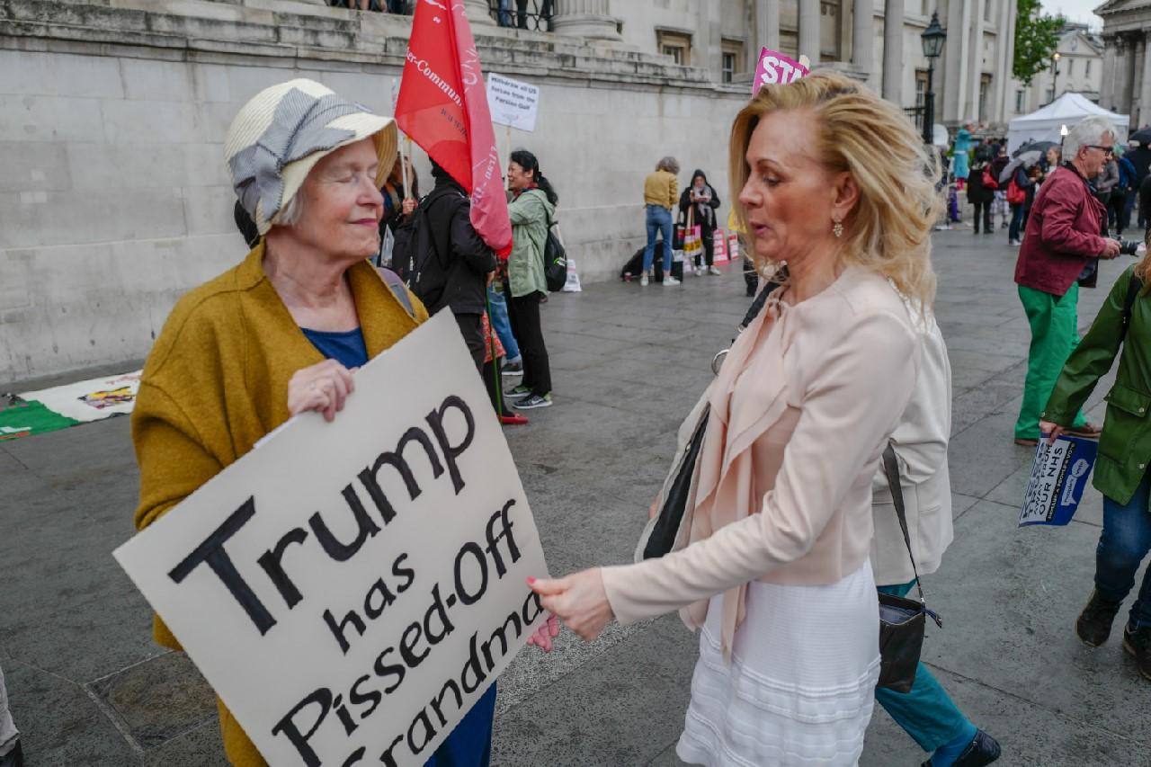 Trump protest in London 