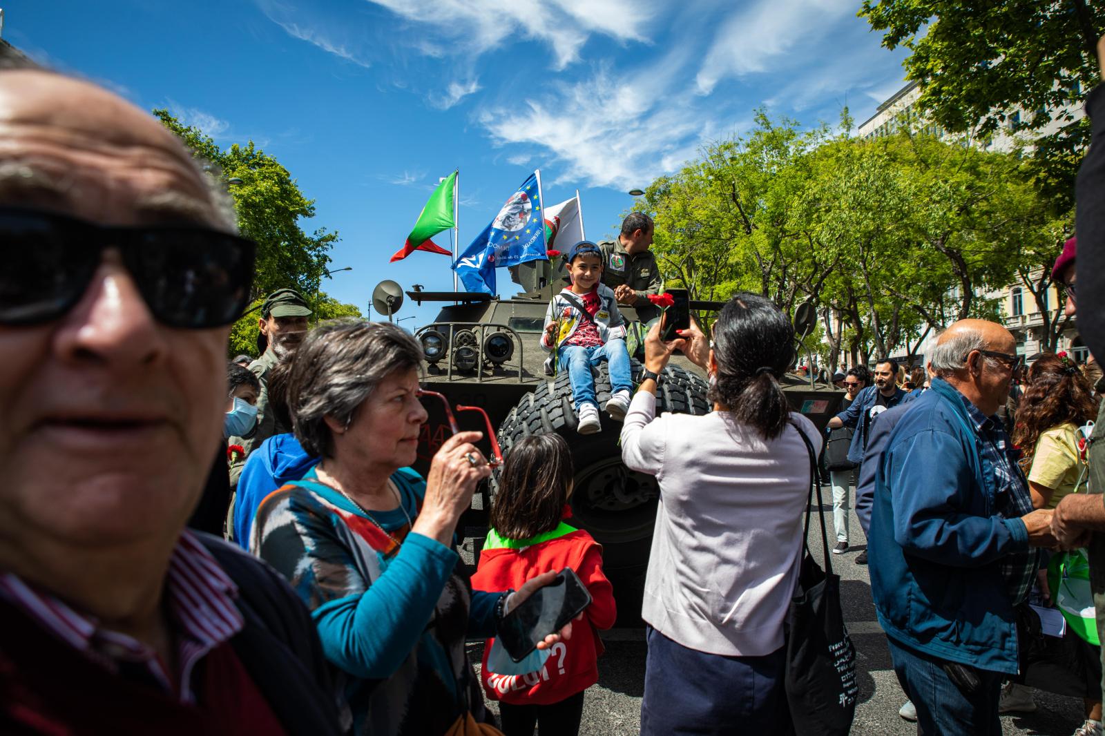 Without restrictions or masks, images of an April 25th celebration different from recent years.