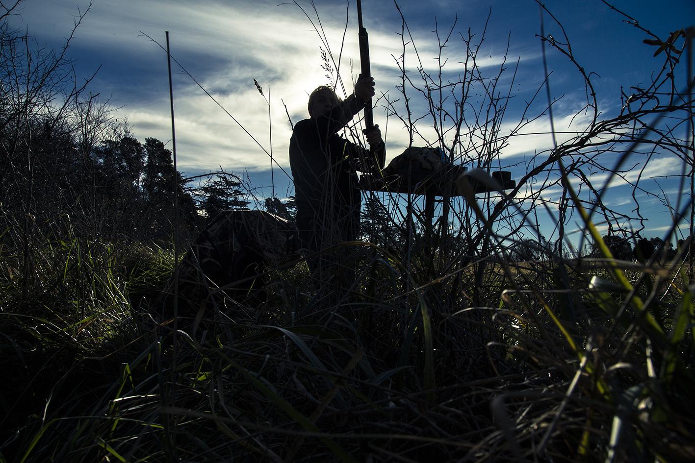 A while in the hunting fields