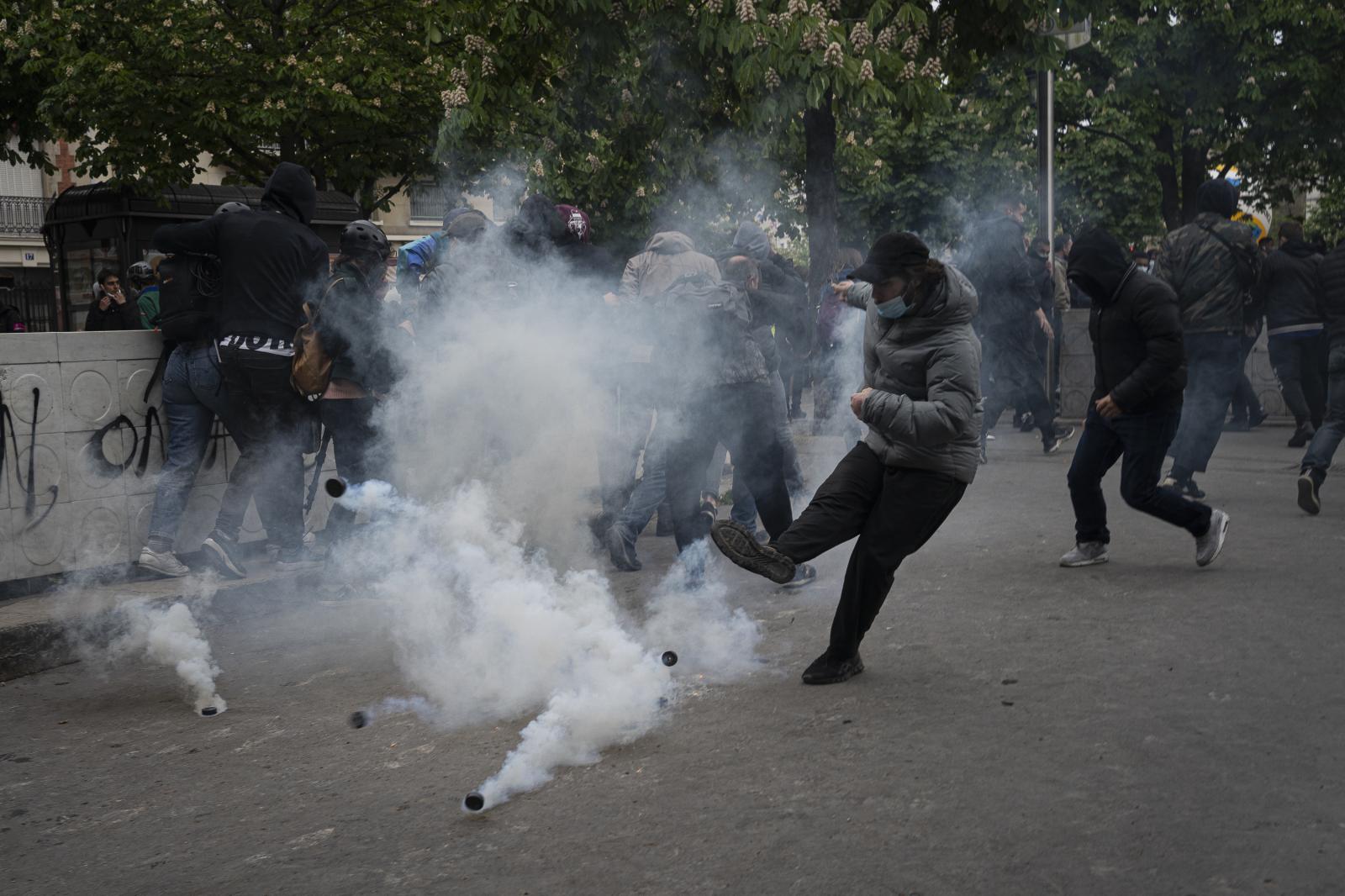 Image from DAILY NEWS - Protest in Paris on Saturday, May 1, 2021 (International...
