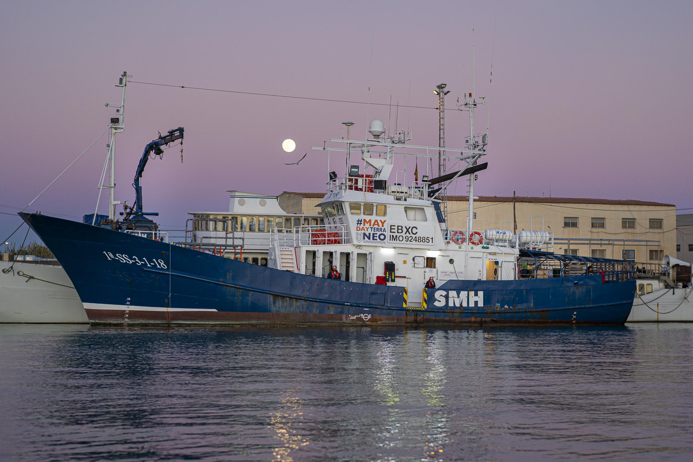  The Stella Maris Berria, a former Cantabrian tuna fishing boat, about to be scrapped, was...