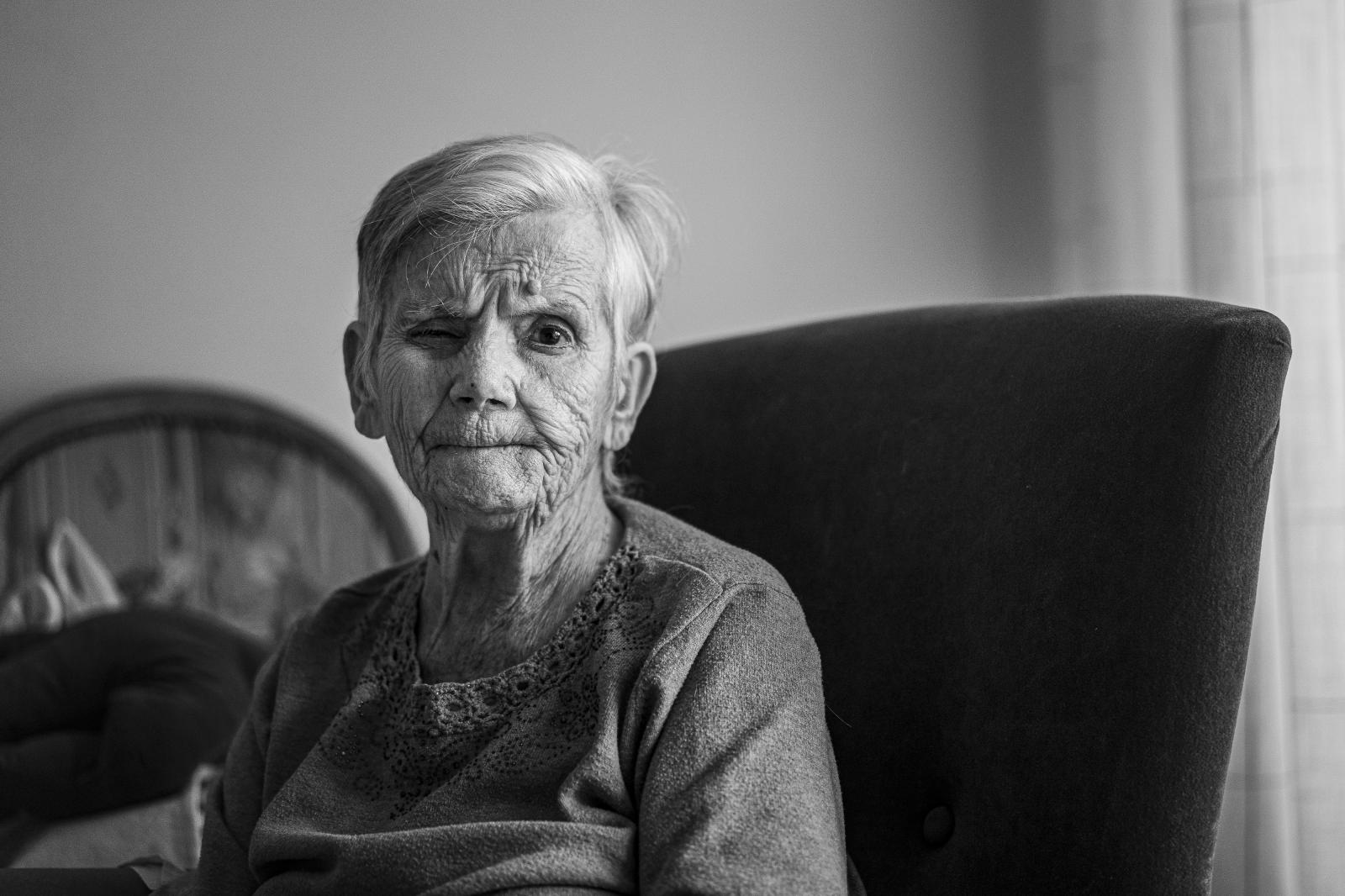 PORTRAITS - Fina, the photographer's grandmother. Portrait of the...