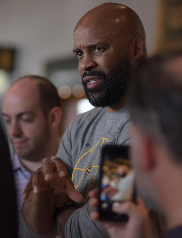 Coach Cuonzo Martin answers questions from the media on Thursday, June 17, 2021 at the Mizzou Arena in Columbia. Missouri&rsquo;s overall record for the 2020-21 season was 16-10.