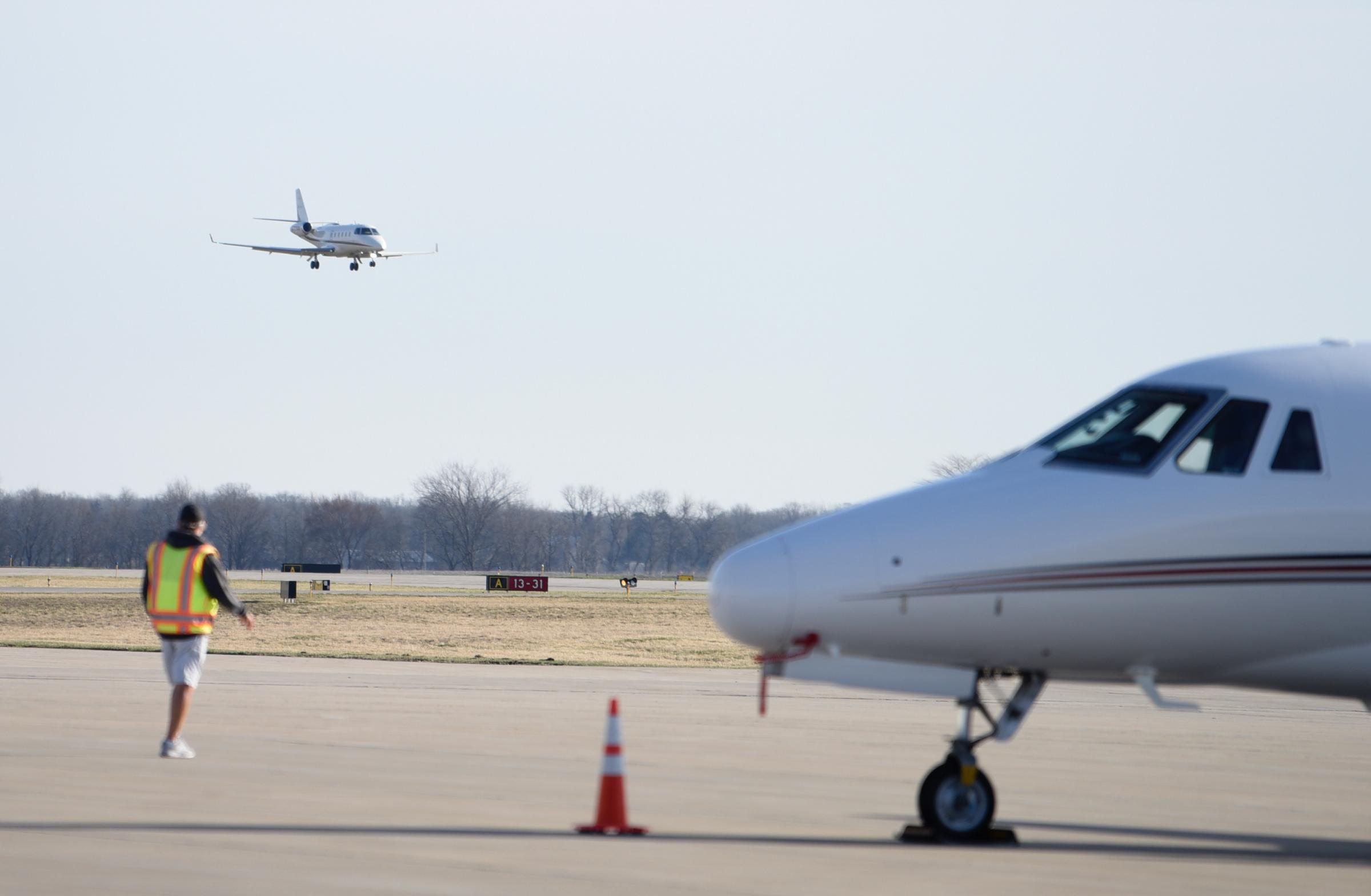 Potential coach Dennis Gates arrives at Columbia Airport on March 21, 2022 in Columbia. Missouri...