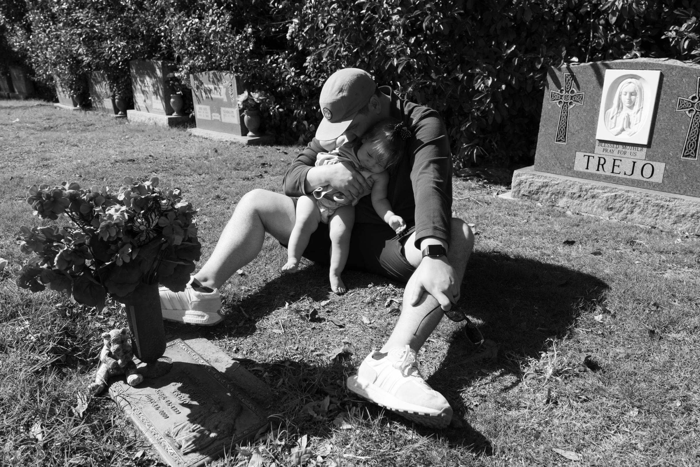 Forever and ever, no matter what - Ana Sofia and Andres at his sister, Anna's grave....