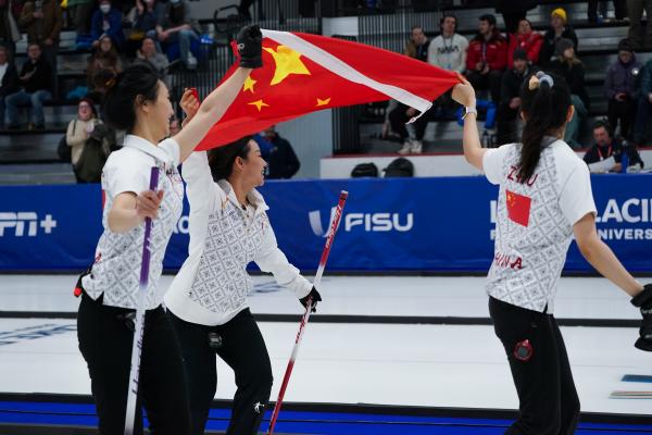 Image from Sports - Zihui Zhu, Yu Han, and Jiayi Jiang of Team China...