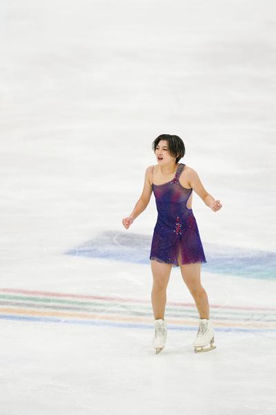 Image from Sports - Kaori Sakamoto disappointed after her routine for the...