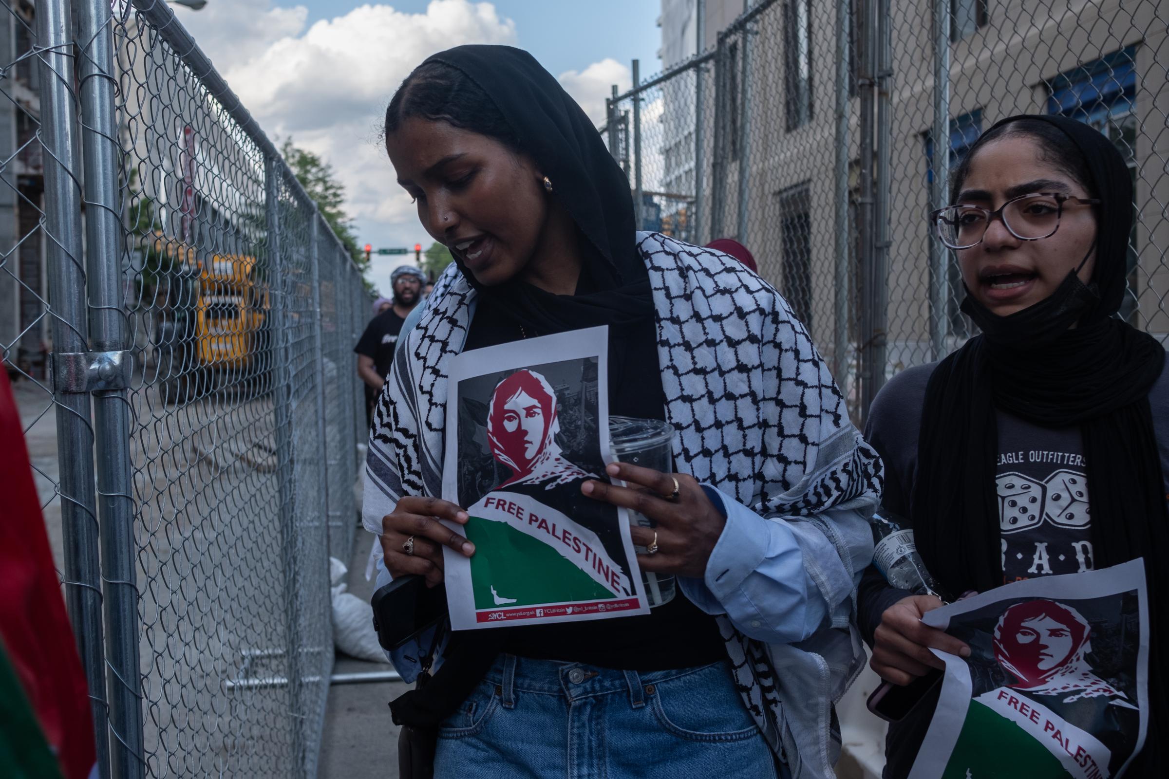 Protesters support of Palestine - 