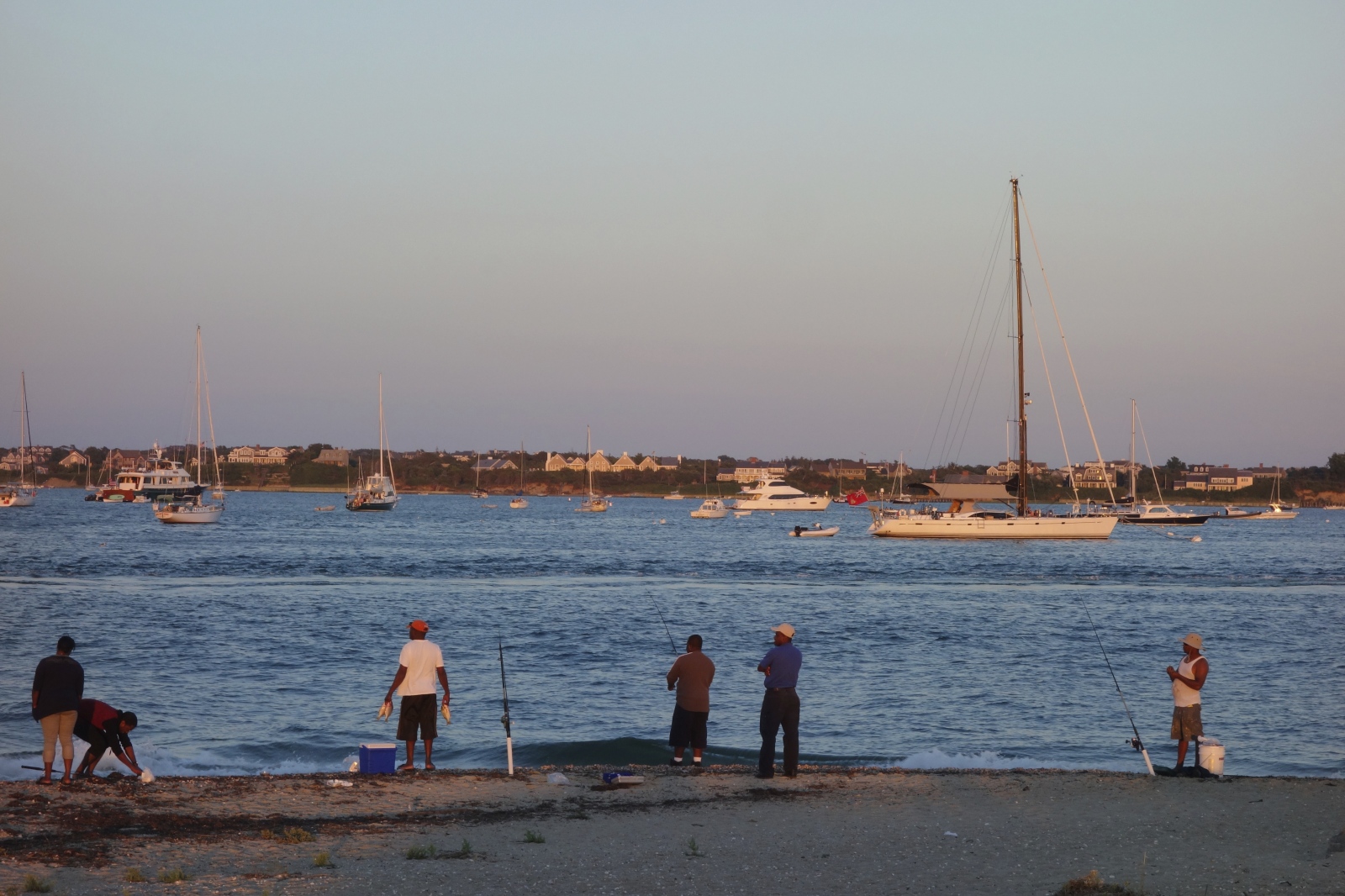 At the Water's Edge - Fishermen at Brant Point, Nantucket, Massachusetts