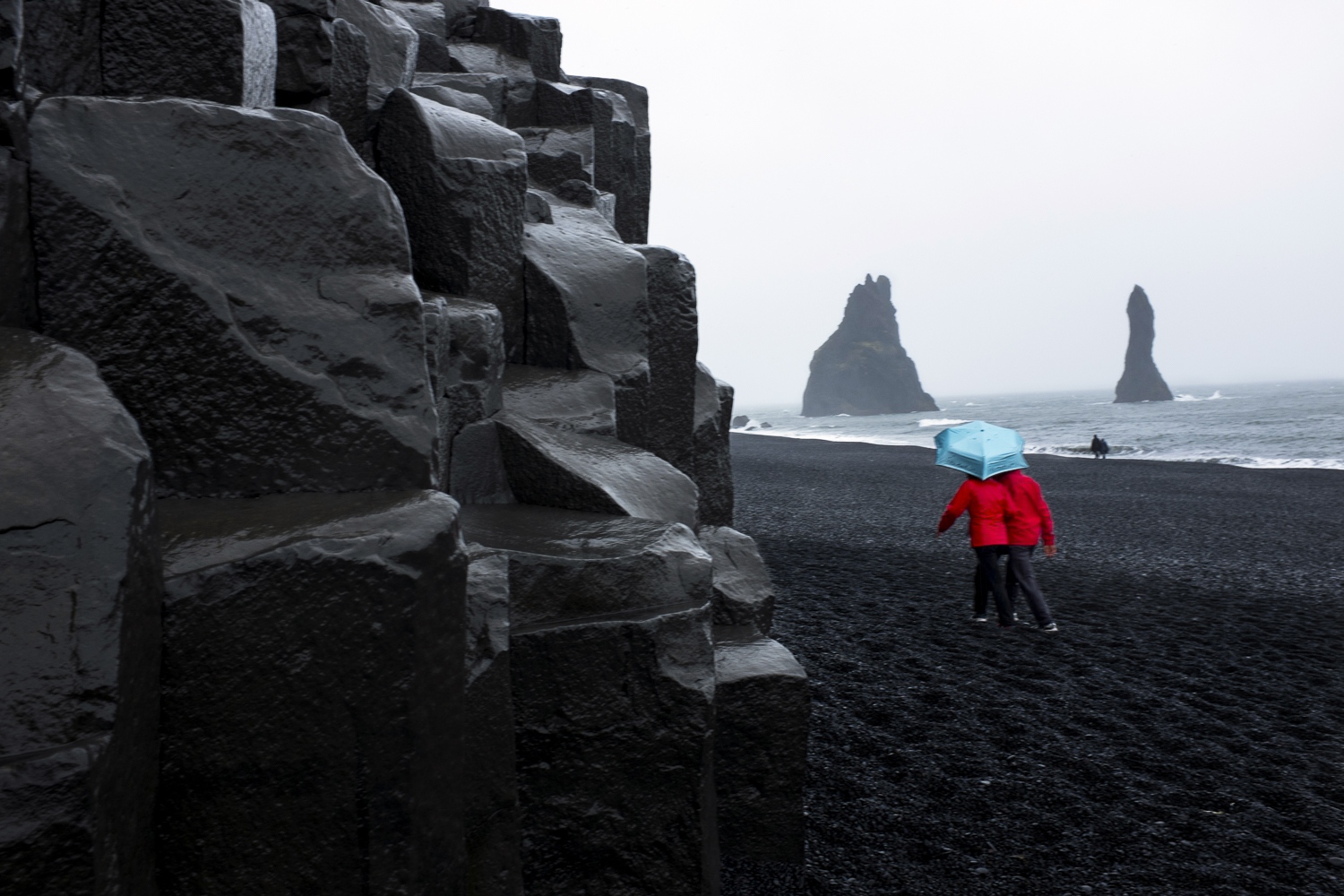 Iceland - ReynisfjÃ¶rur basalt beach, near the town of VÃ­k