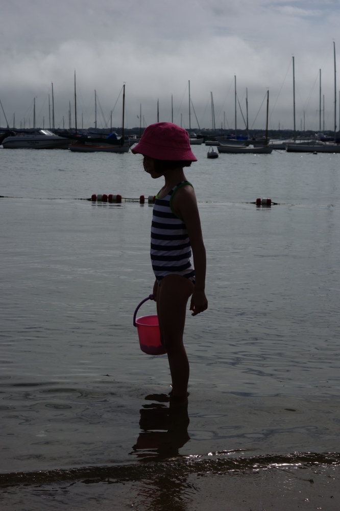 At the Water's Edge - Child with Bucket at Children's Beach, Nantucket,...
