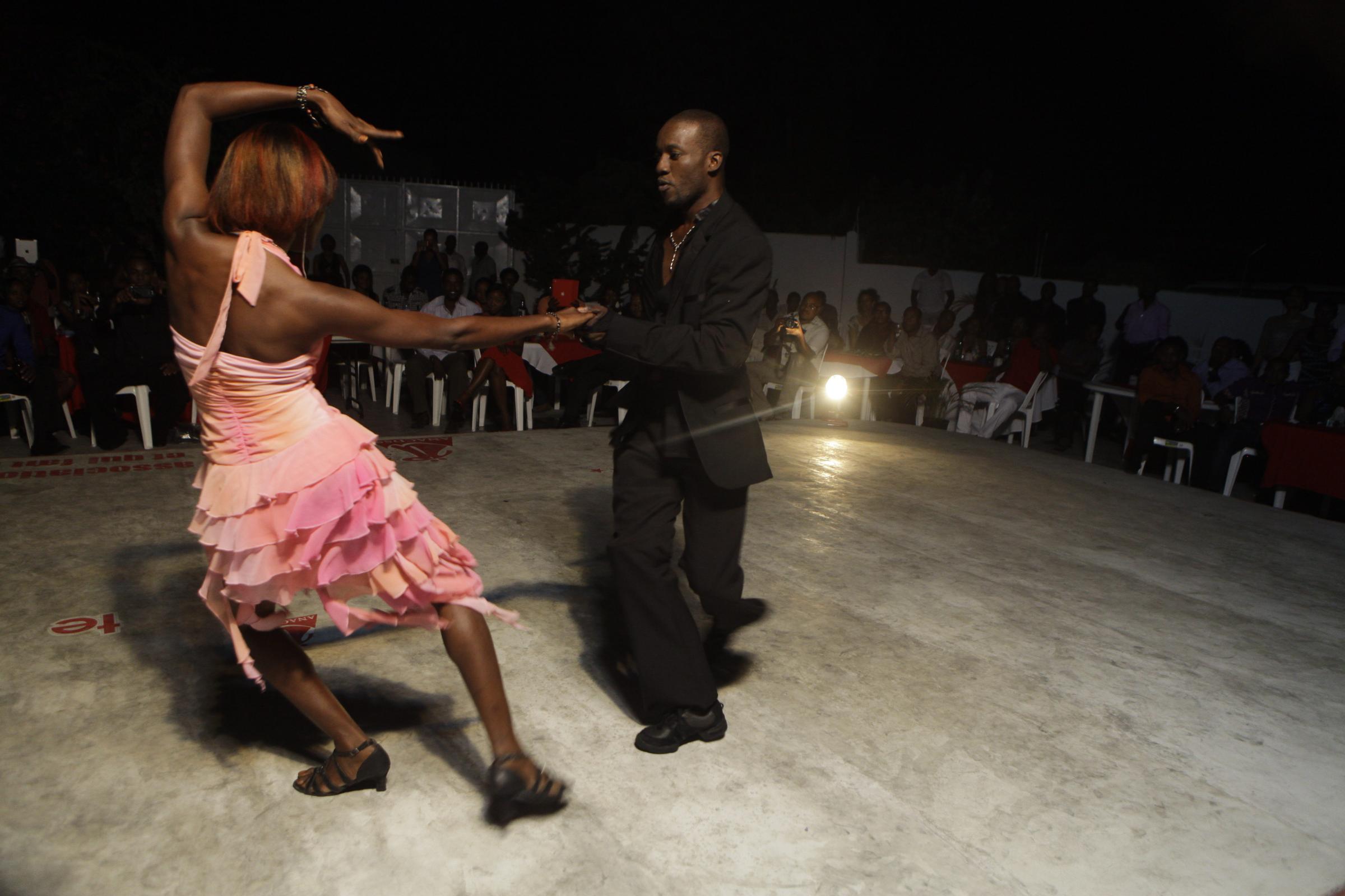 Haitian amputee makes comeback on dance floor - In this Jan. 20, 2013 photo, professional dancer Georges...