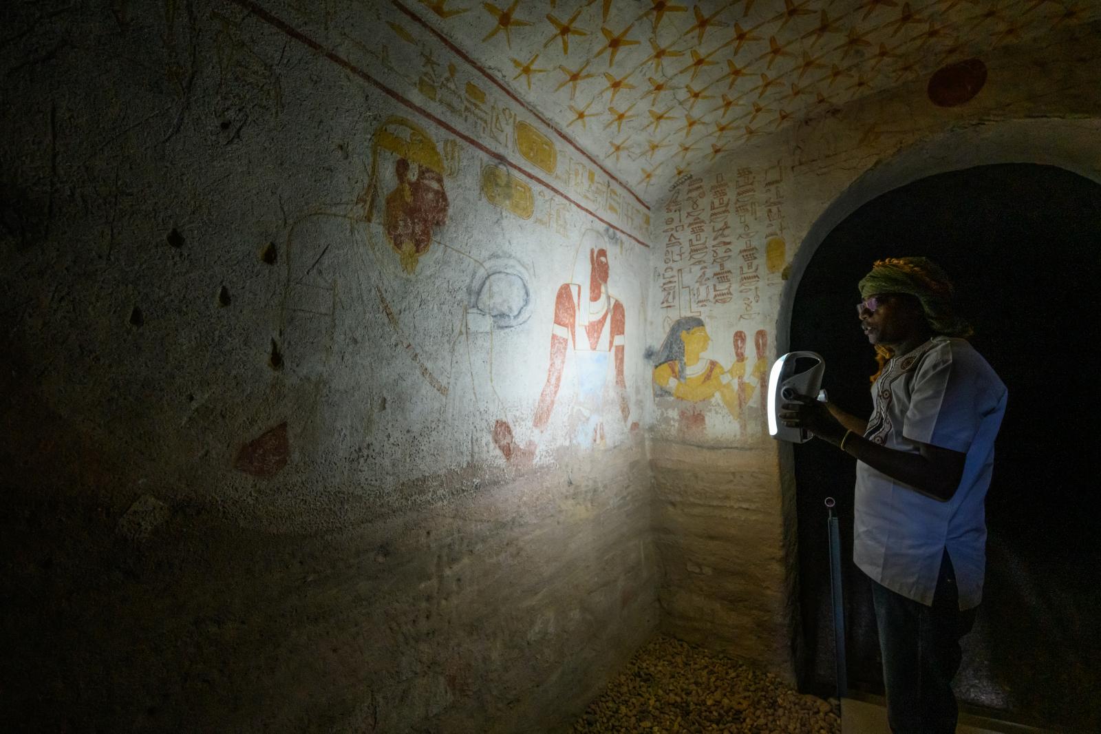 Painted murals inside the subte... Nubia during the 25th Dynasty.