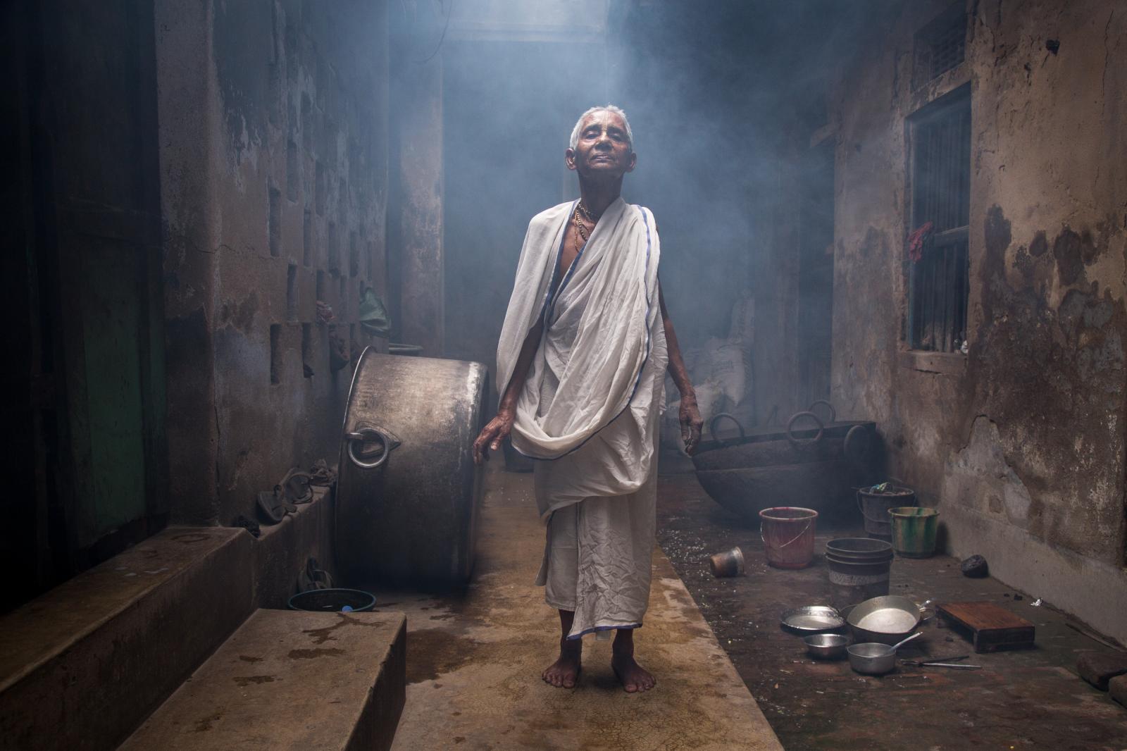Bhakti Dashi, 75 years old from...and chant in exchange for food.