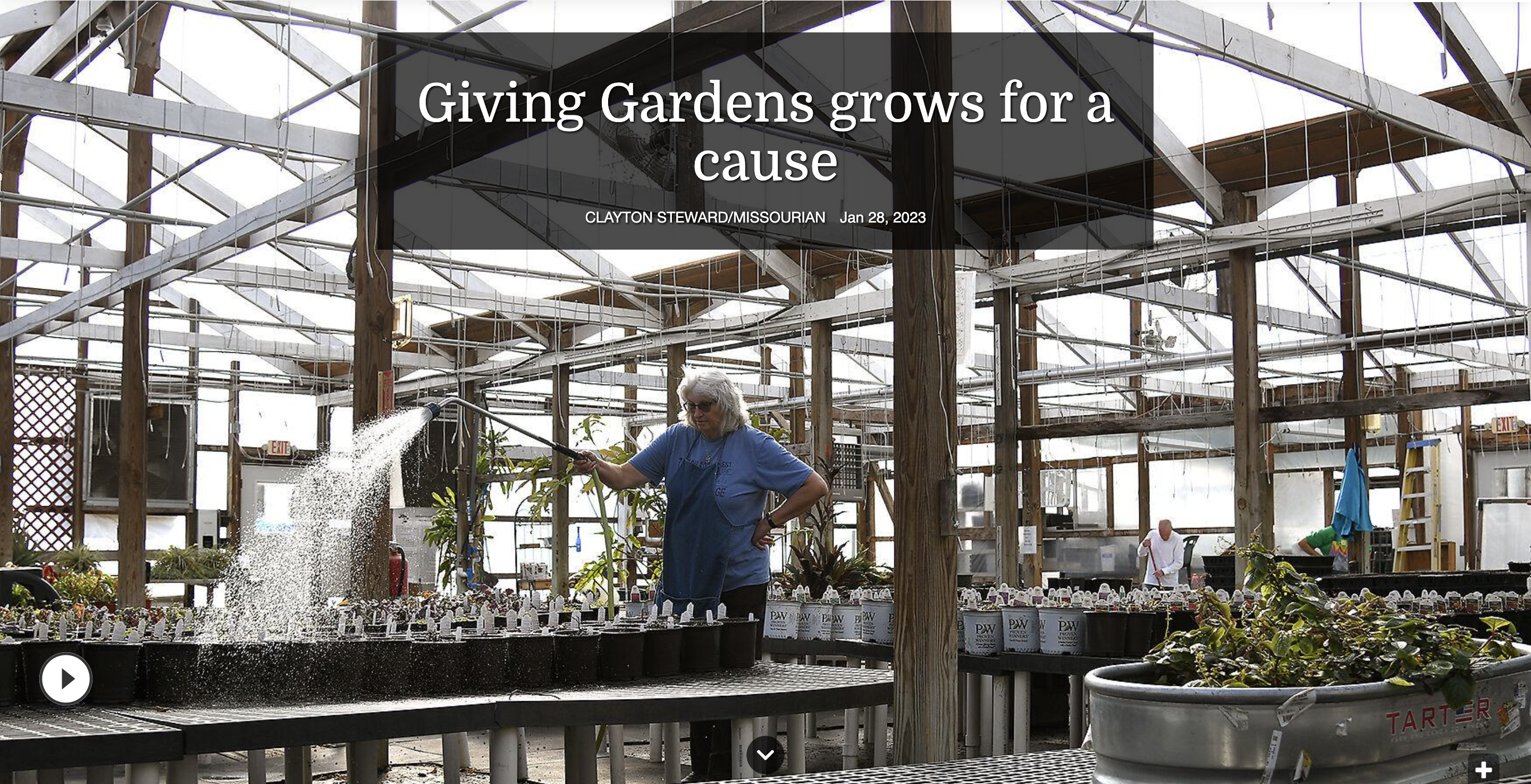 The Columbia Missourian - Click here to view web:  Giving Gardens grows for a cause...