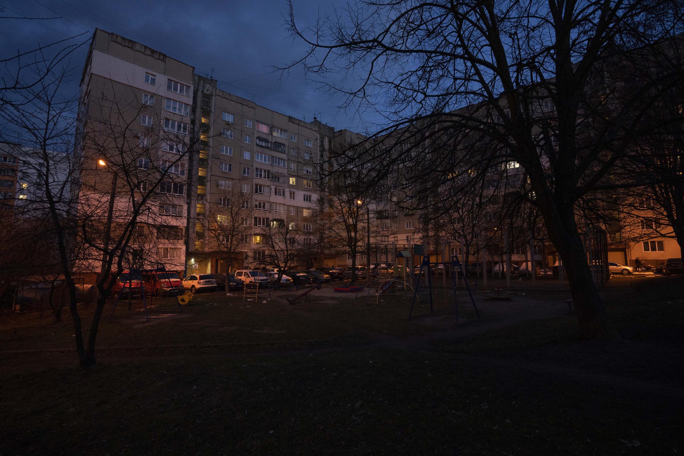 An apartment building that holds families from some of Ukraine&#39;s most devastated communities.