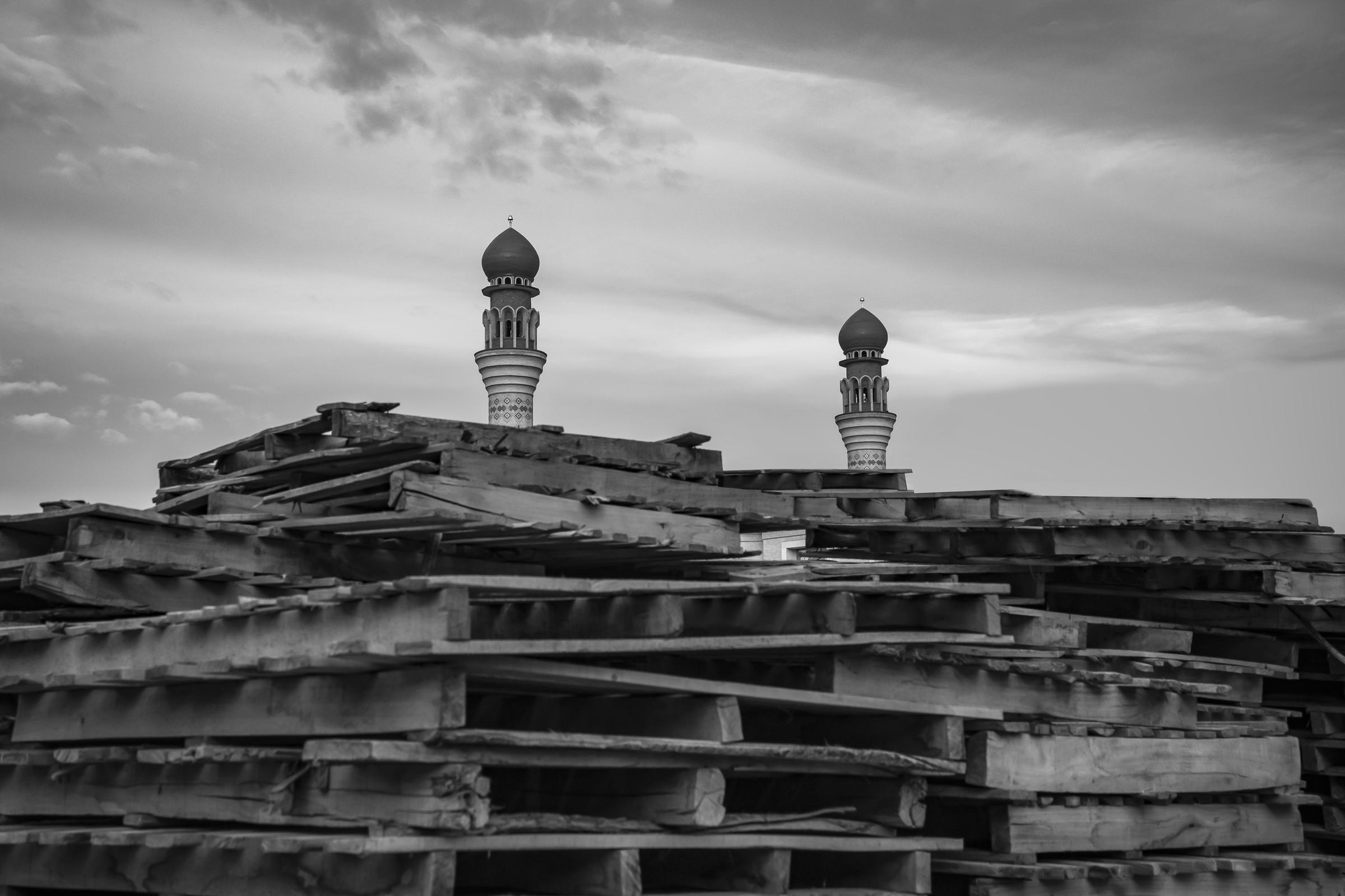 Architecture - Imam Khomeini's mosque minarets in Tabriz | 2018.