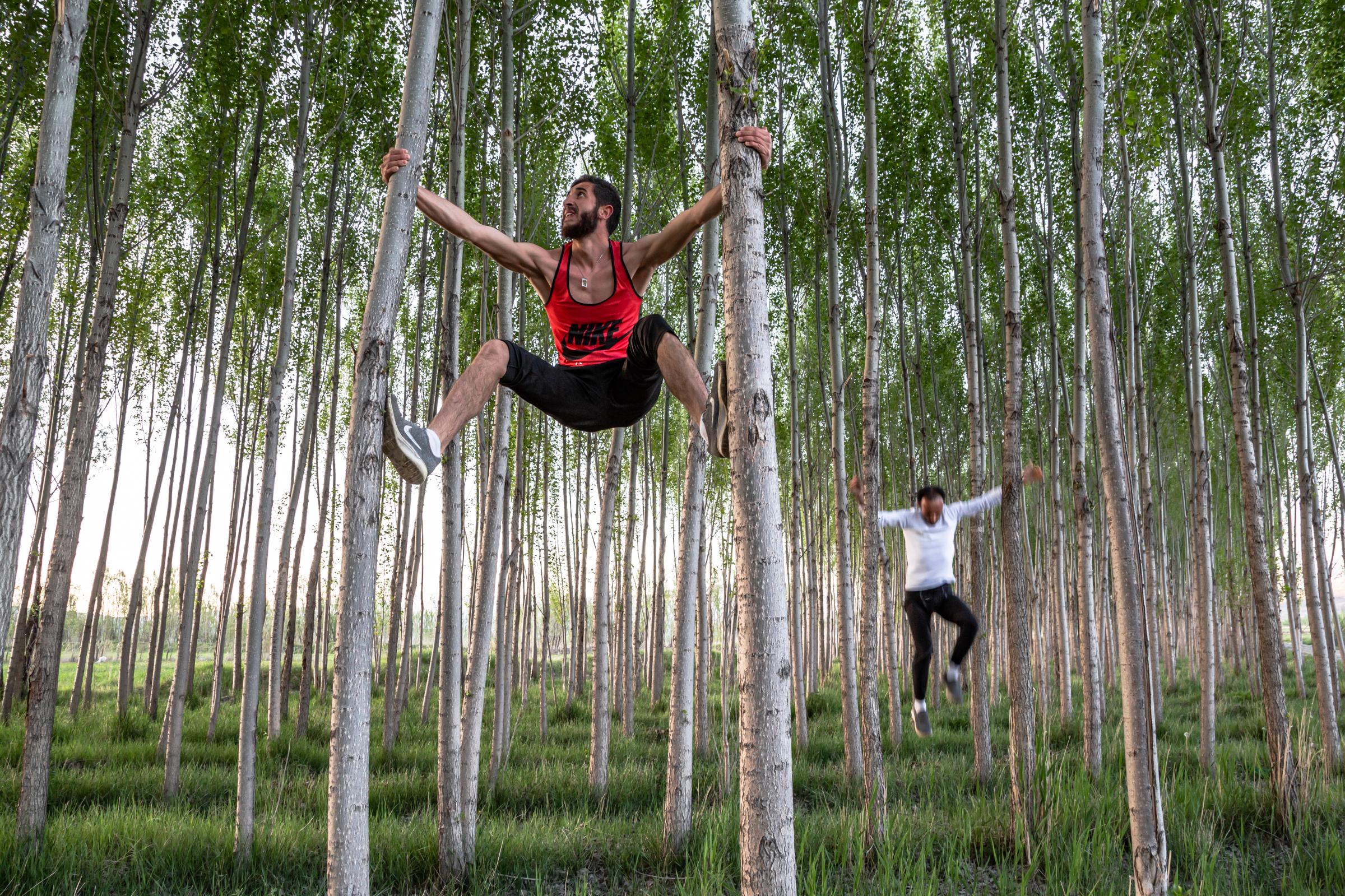  Turab, Ayub&#39;s trainer, uses all natural facilities to practice Ayub and designs...