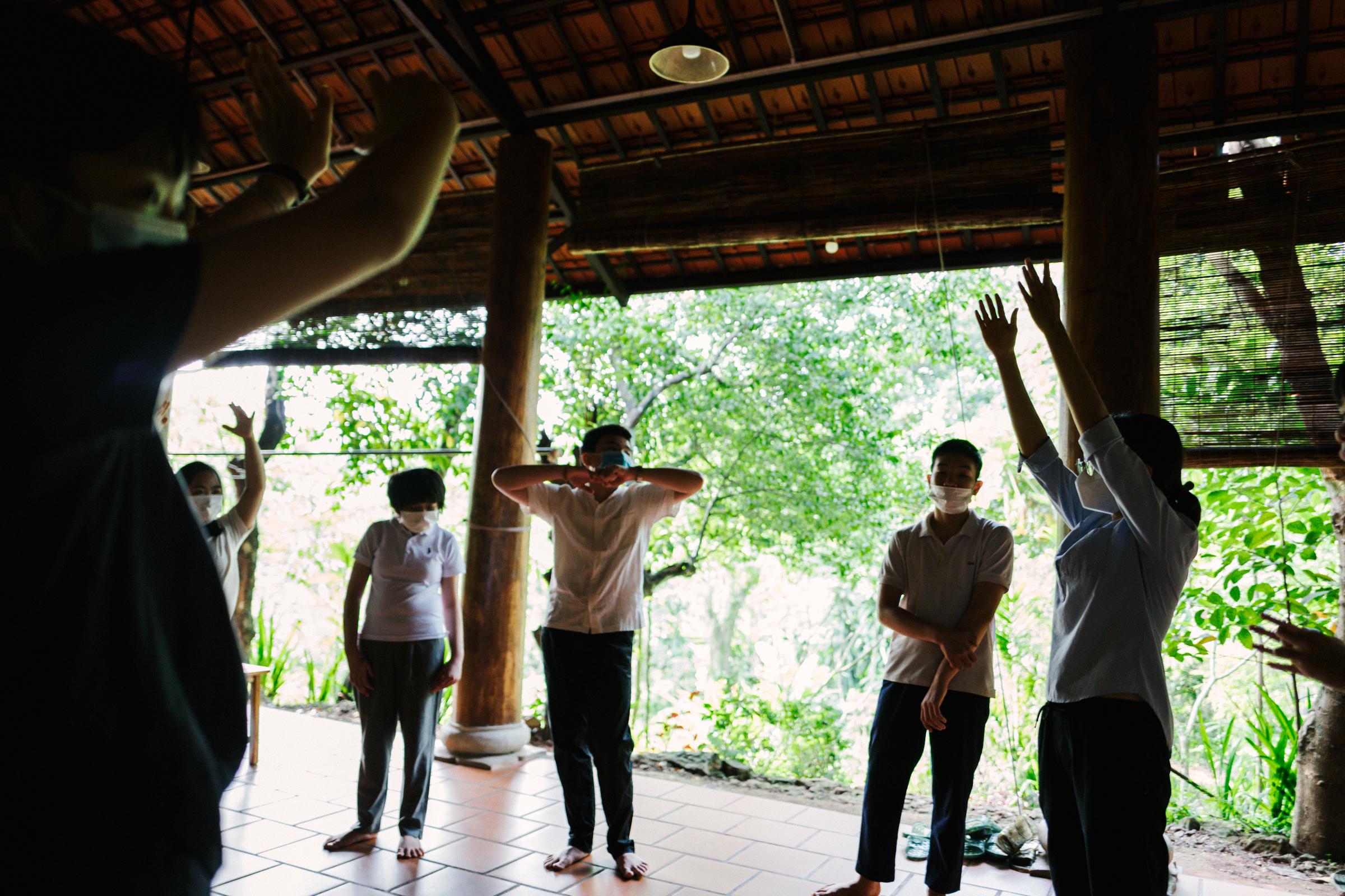 A day in life at Peaceful Bamboo Family - Life at Tinh Truc Gia is a diverse combination of...