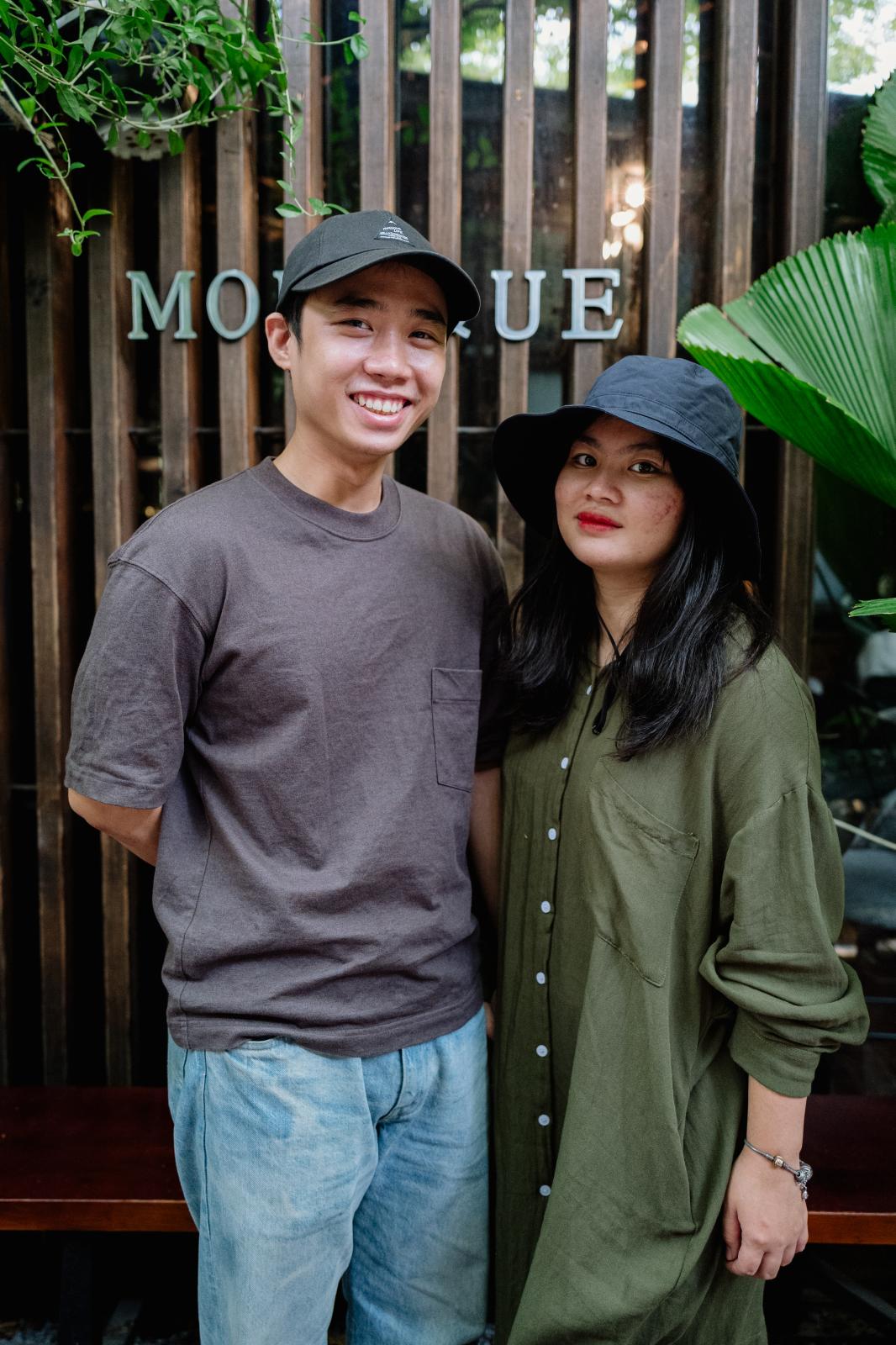 Monique - more than a coffee shop - Thong & Giao - the owners. Young, artistic, coffee...